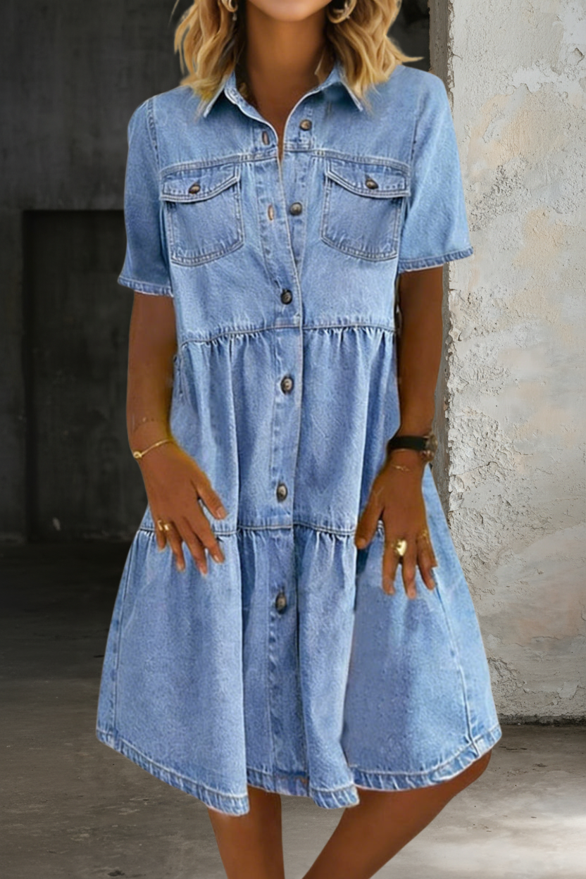 Penelope - Casual Elegant Denim Dress