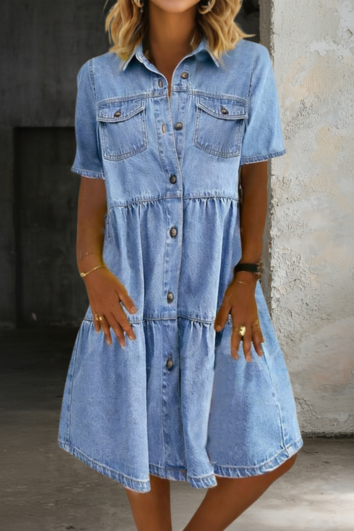 Penelope - Casual Elegant Denim Dress