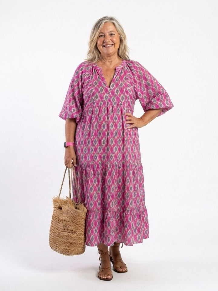 Philippa Patterned Midi Dress