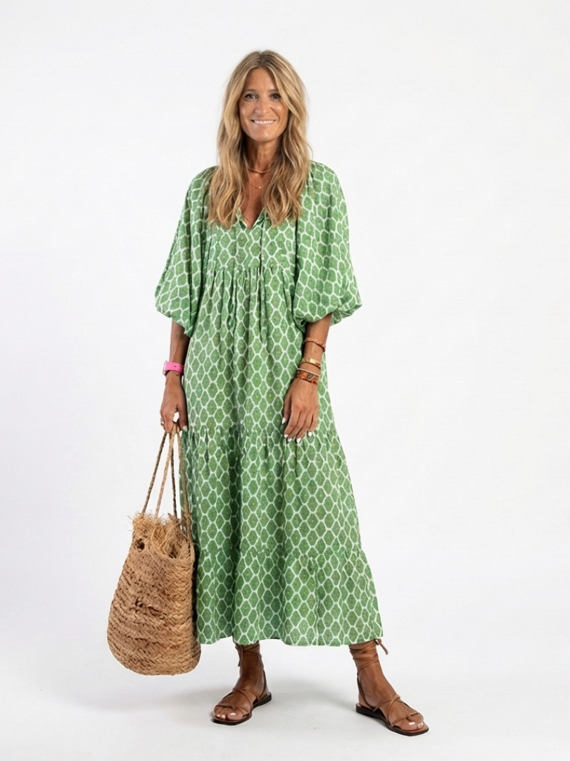 Philippa Patterned Midi Dress