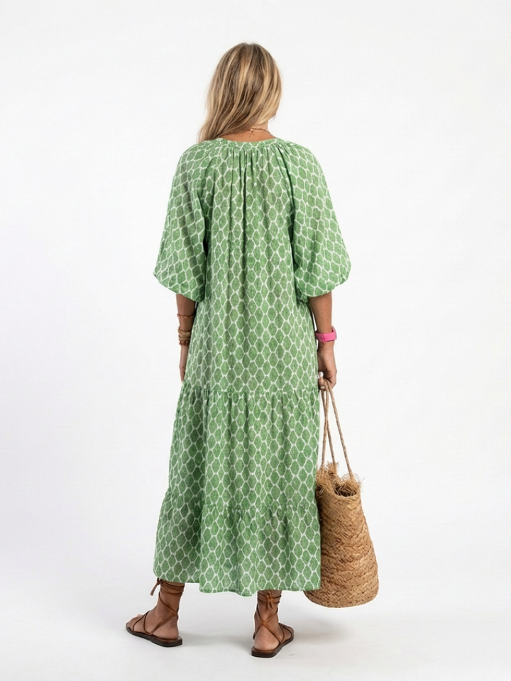 Philippa Patterned Midi Dress