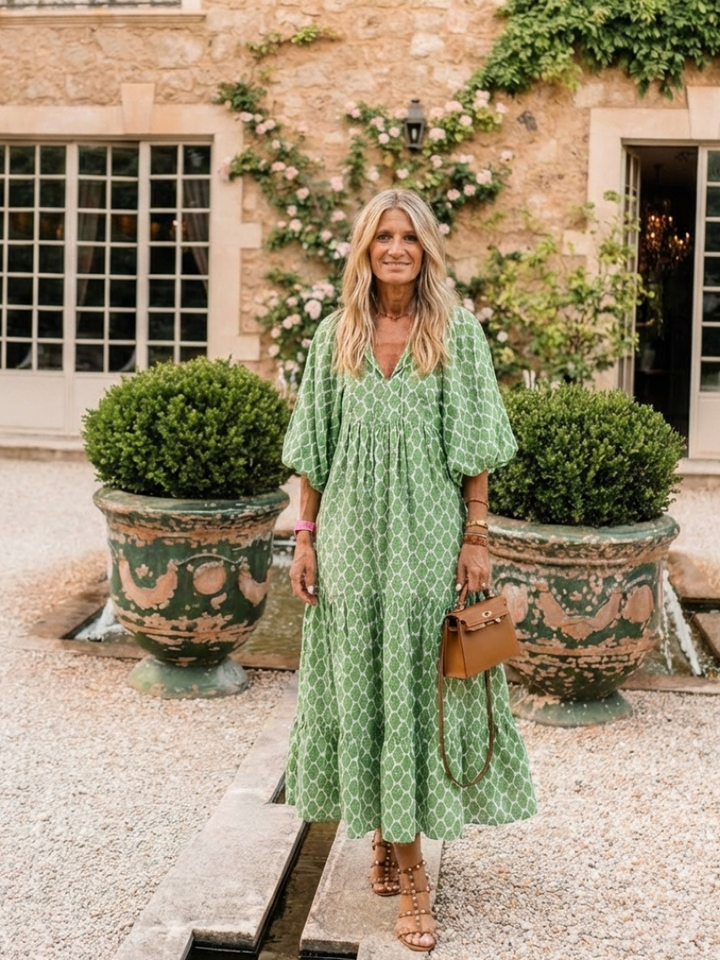 Philippa Patterned Midi Dress