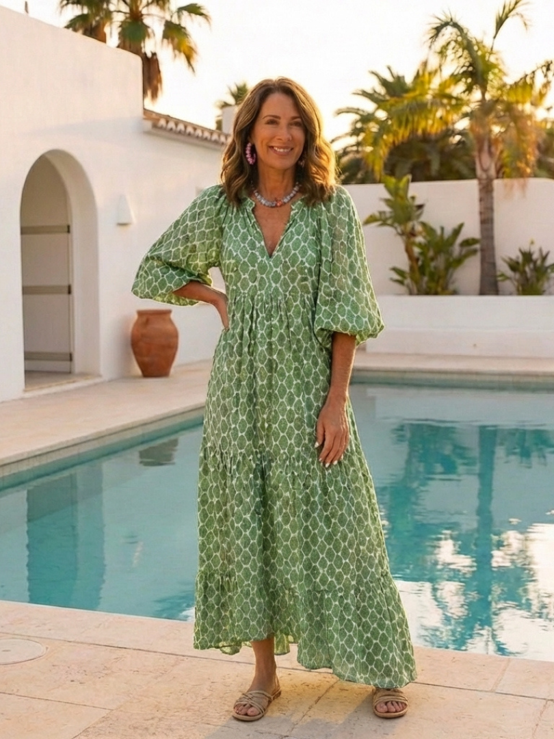 Philippa Patterned Midi Dress