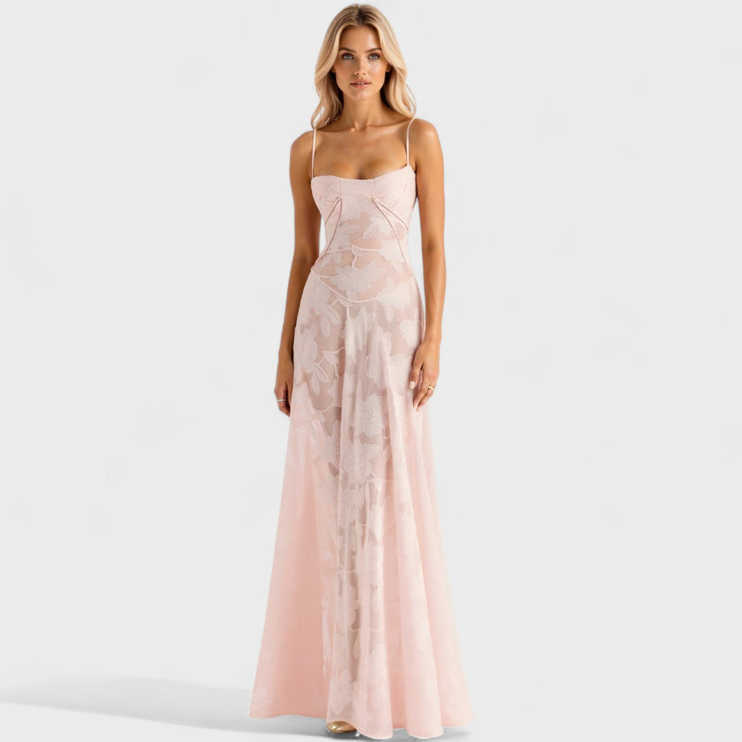 April - Floral Lace Maxi Dress