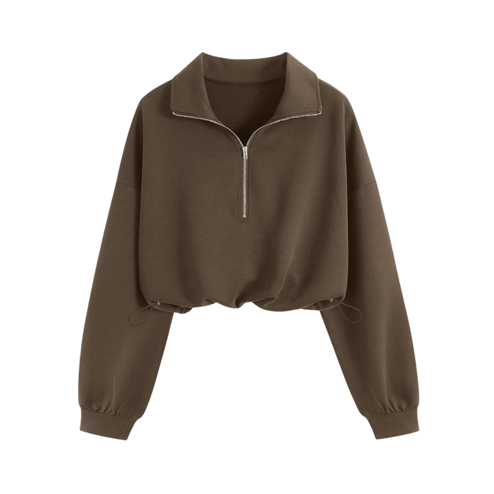 Willow | Sporty Half-Zip Cropped Sweatshirt
