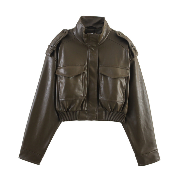 Verity | Faux Leather Biker Short Jacket