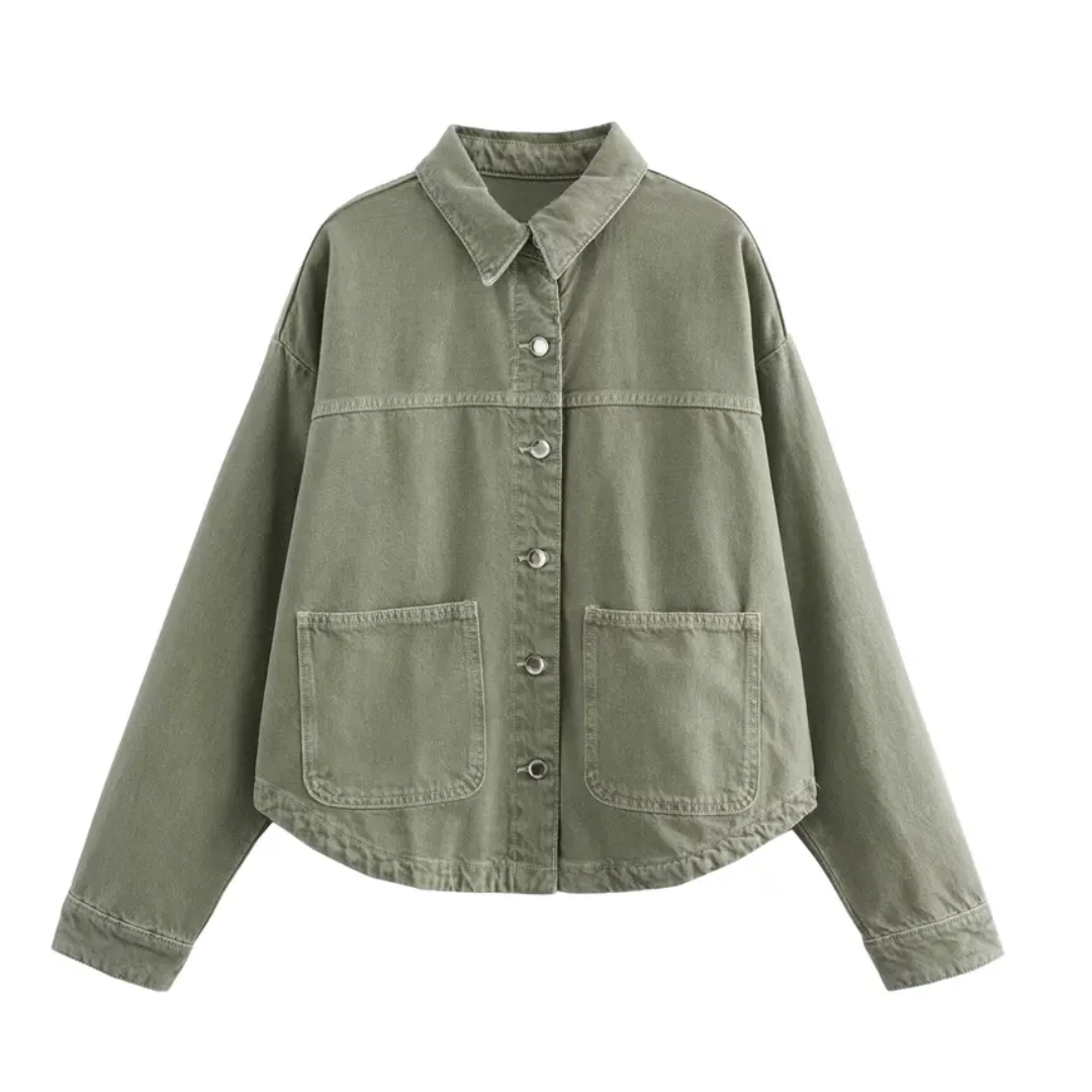 Sienna | Classic Button-Up Denim Shirt Jacket