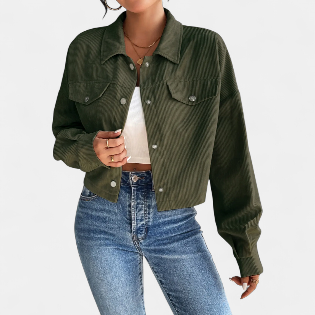 Paige | Relaxed Corduroy Drop Shoulder Jacket