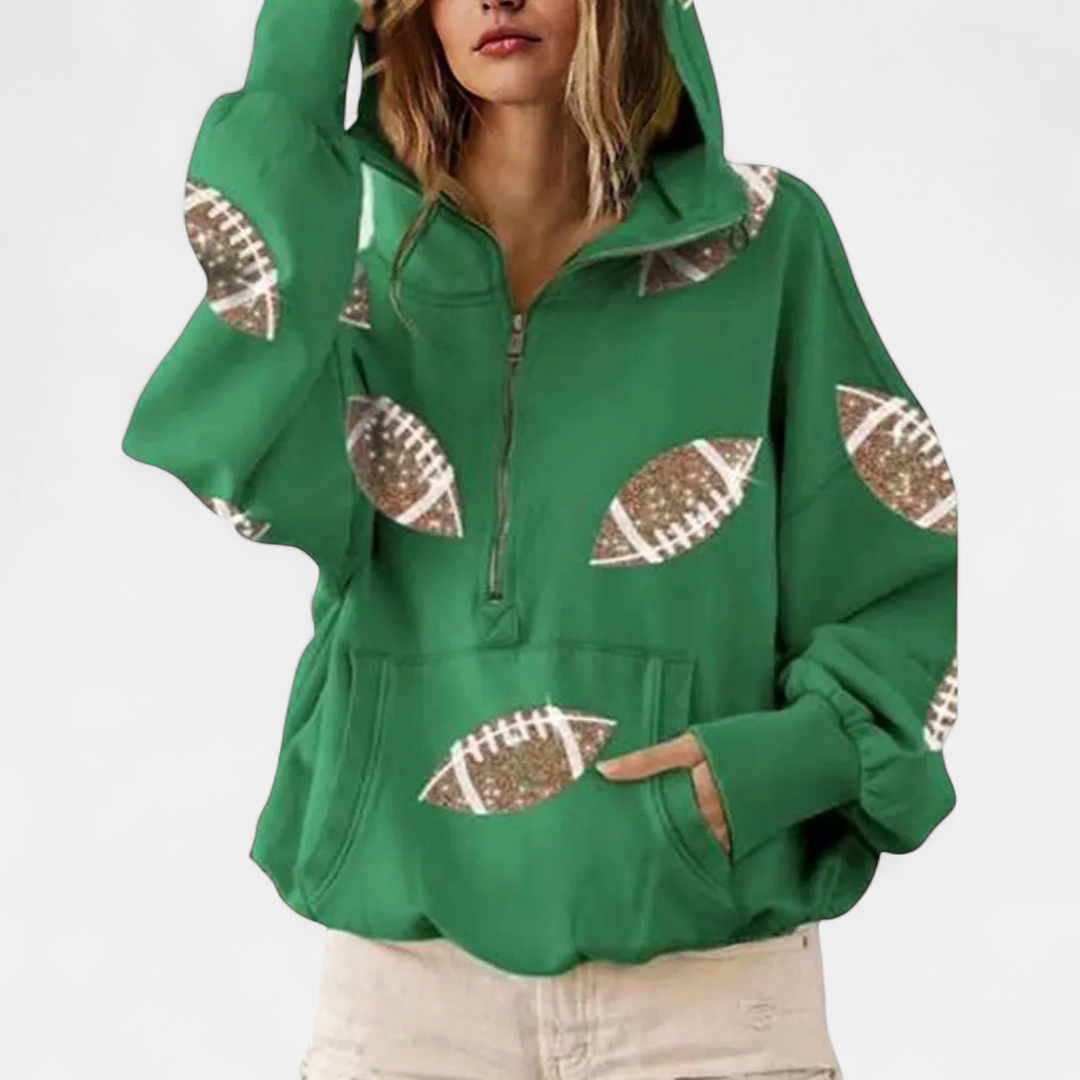 Harper | Game Day Zip-Up Hoodie