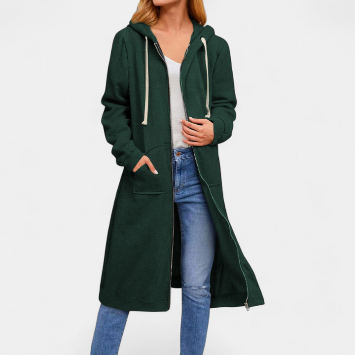 Ella | Relaxed Zip-Up Long Hoodie Sweatshirt