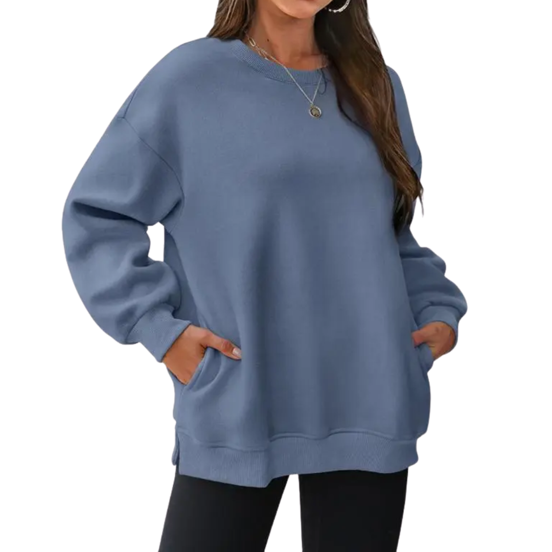 Hannah | Cosy Oversized Fleece Crewneck Pullover
