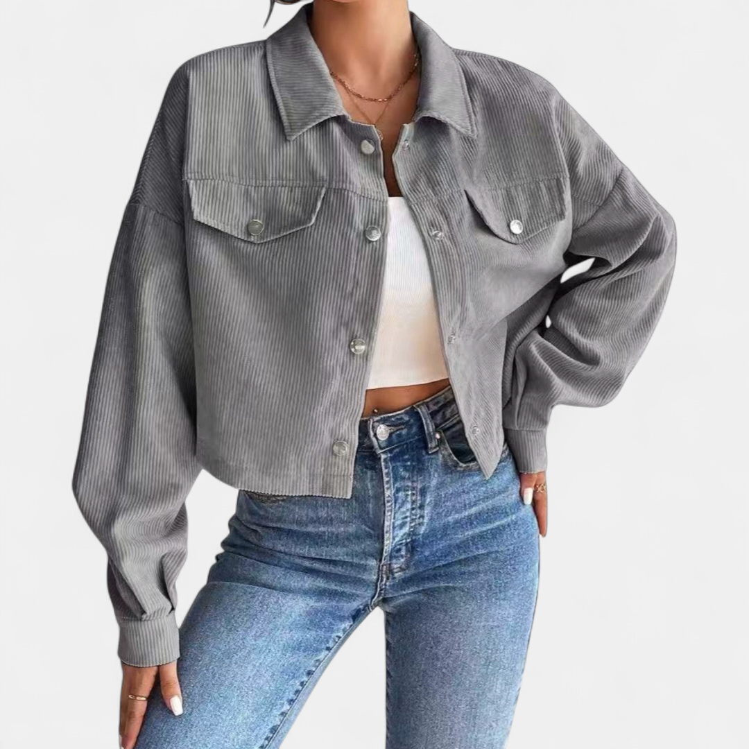 Paige | Relaxed Corduroy Drop Shoulder Jacket