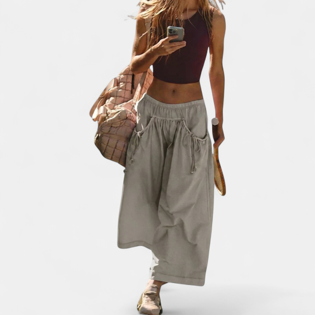 Imogen | Relaxed Wide Leg Drawstring Pants