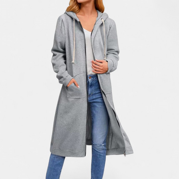 Ella | Relaxed Zip-Up Long Hoodie Sweatshirt