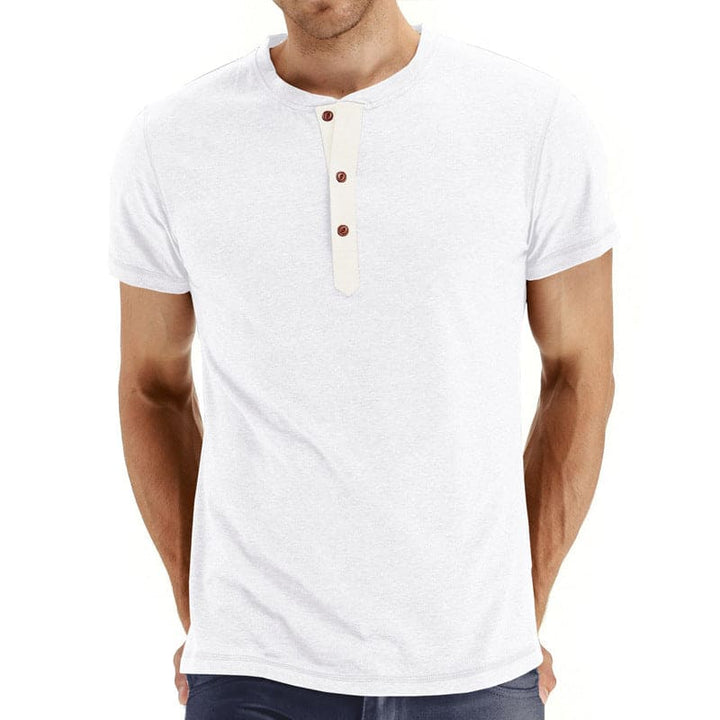 Elijah - Soft-Knit Collar Henley T-Shirt
