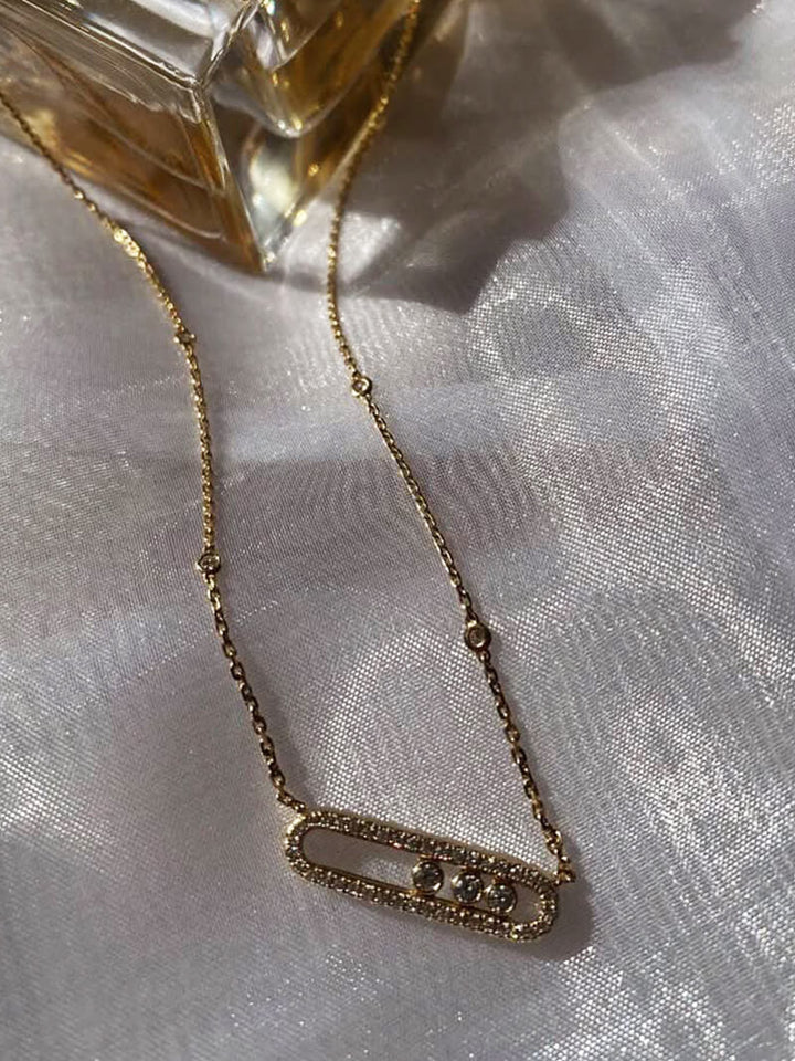 Olivia - Floating Stone Necklace