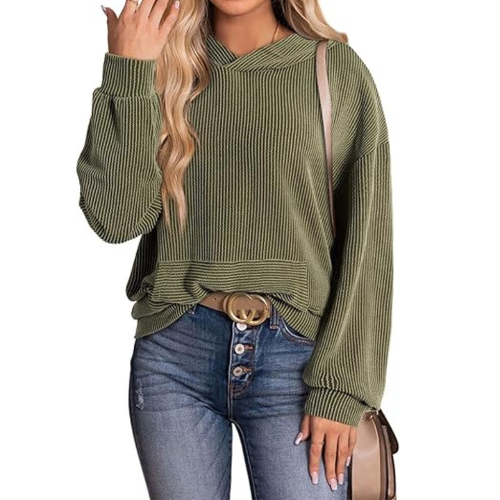 Olivia | Relaxed Twisted Hood Pullover Sweatshirt