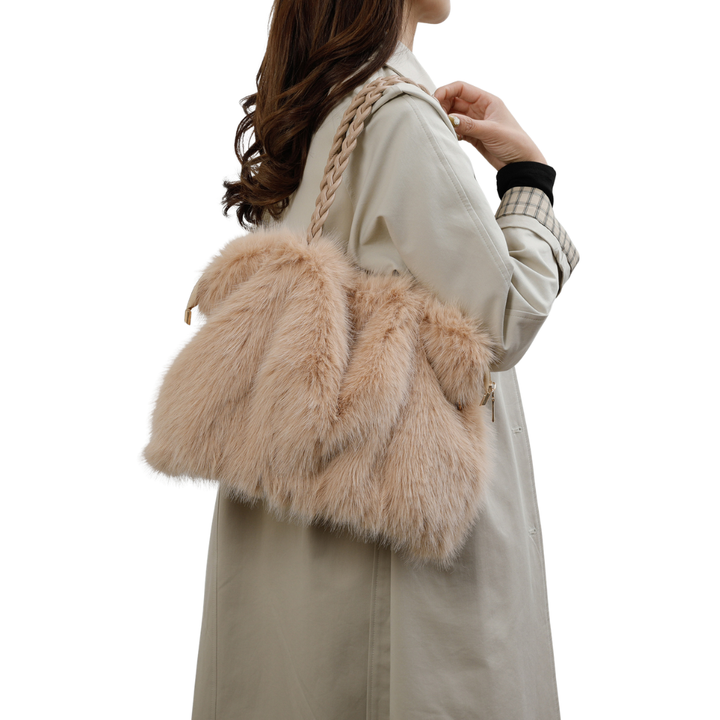 Brooke | Retro Plush Large Shoulder Bag