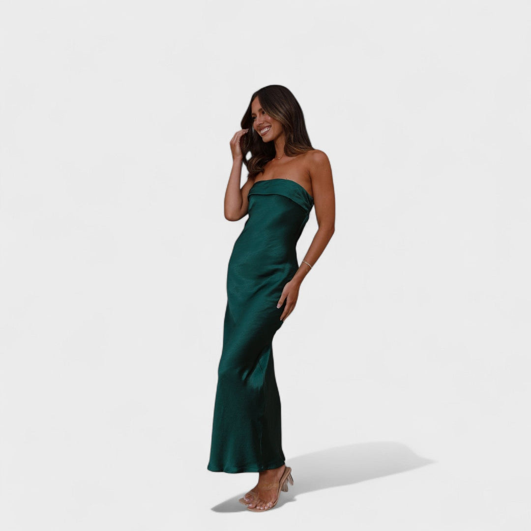 Tahlia - Sleeveless Satin Dress