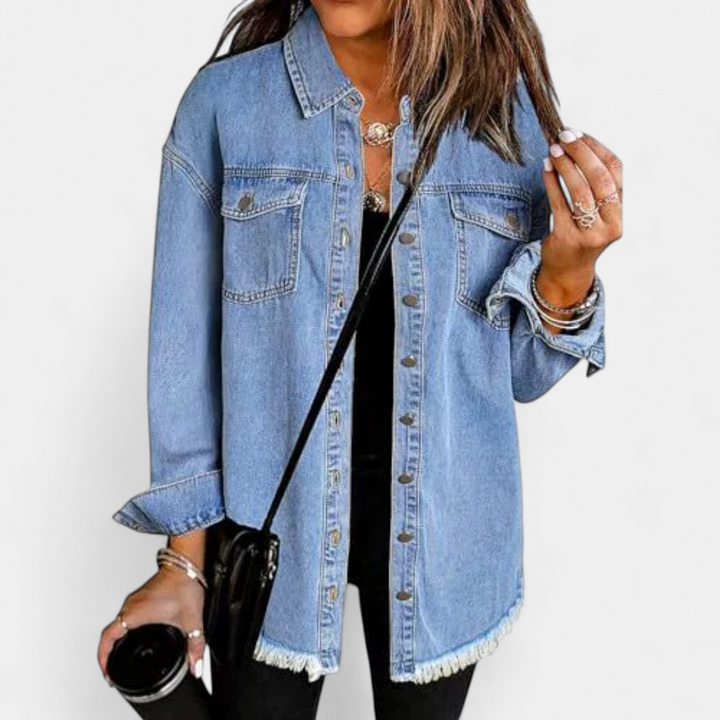 Abigail | Soft Brushed Casual Denim Jacket