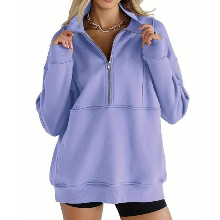 Lily | Cosy Fleece Half-Zip Pullover Sweatshirt