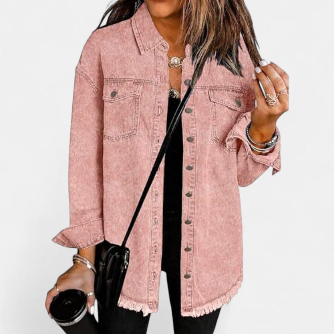 Abigail | Soft Brushed Casual Denim Jacket