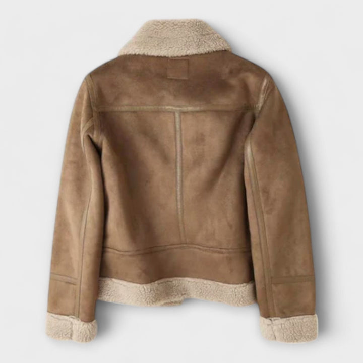 Kendall - Suede Aviator Coat