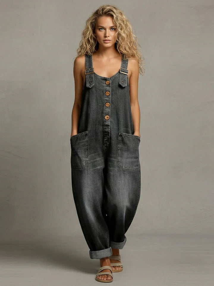 Emma - Stylish Denim Jumpsuit With Pockets