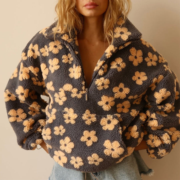 Chelsea - Floral Sherpa Pullover
