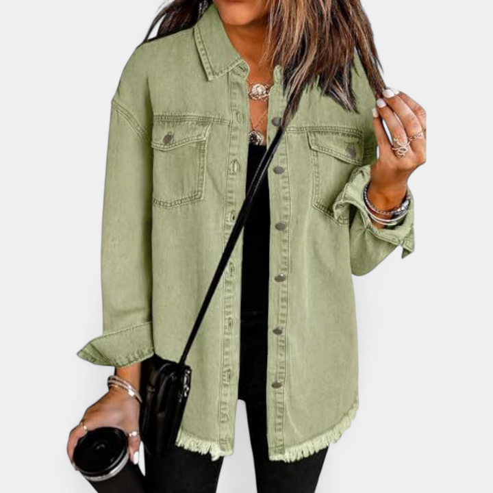 Abigail | Soft Brushed Casual Denim Jacket