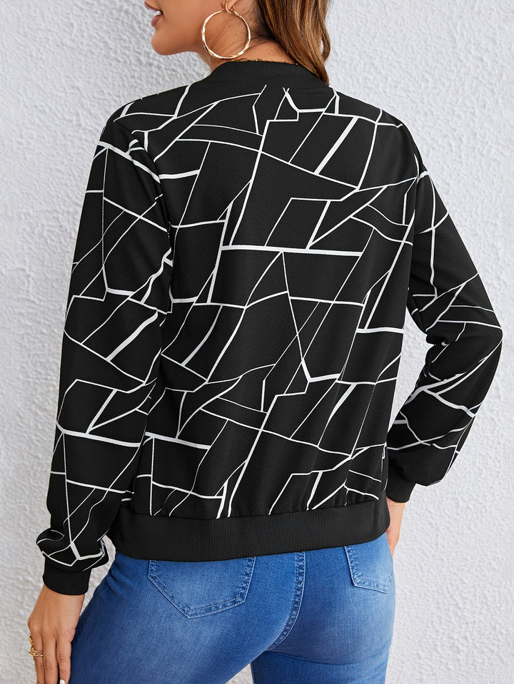 Sophie | Artistic Pattern Zip-Up Jacket