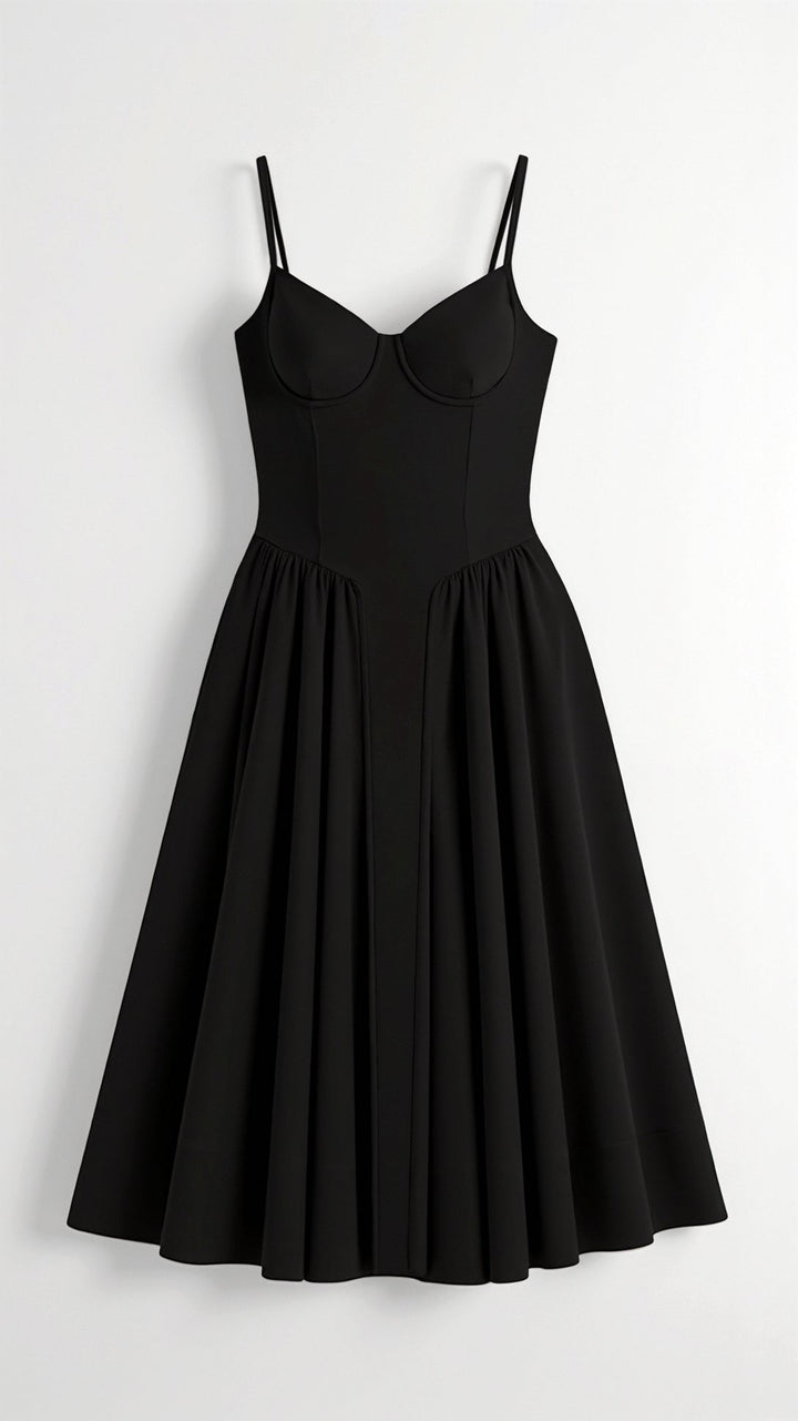 Kelsey - Structured Corset Midi Dress
