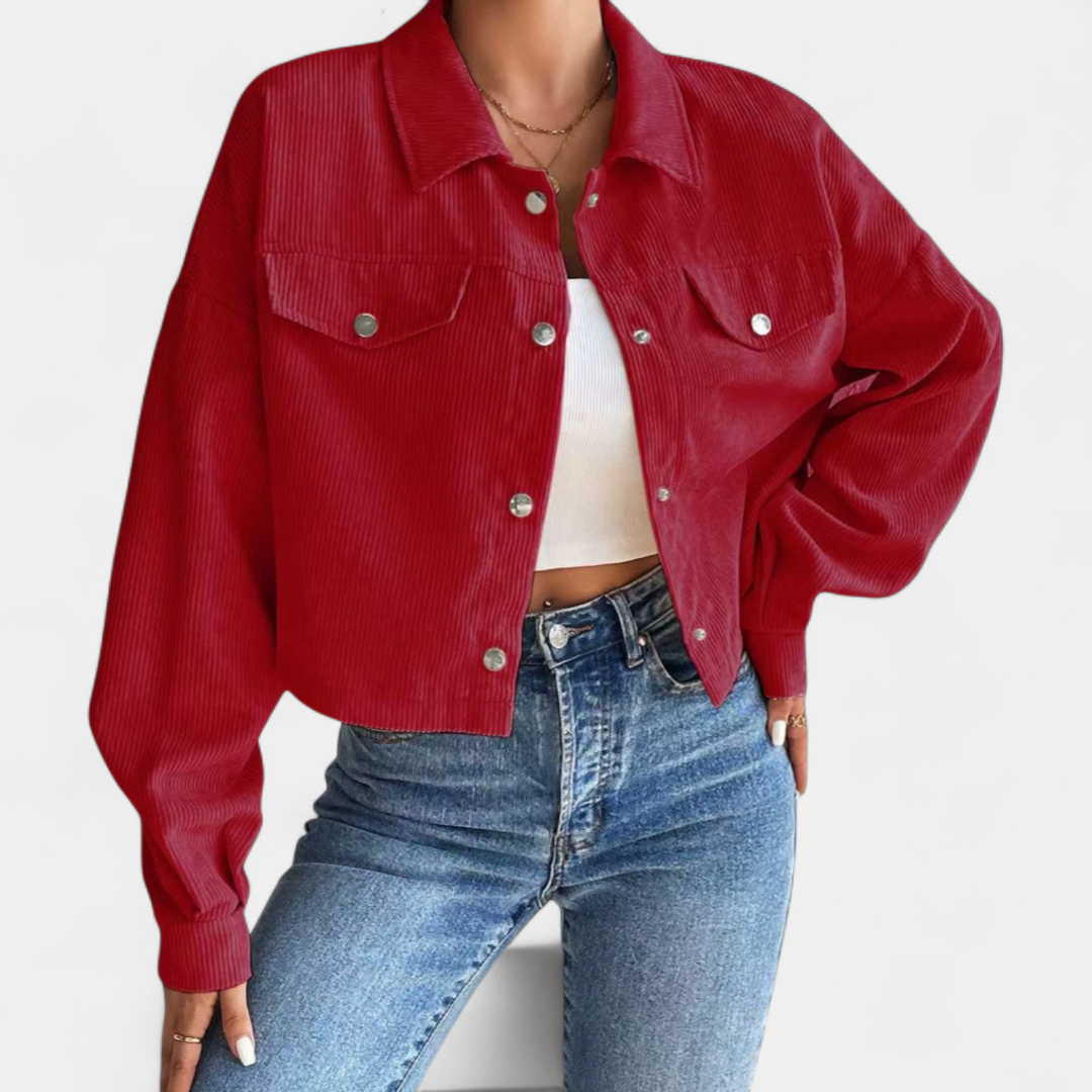 Paige | Relaxed Corduroy Drop Shoulder Jacket