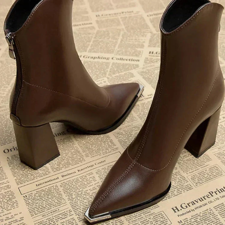 Imogen | Chrome Tip Chelsea Boots