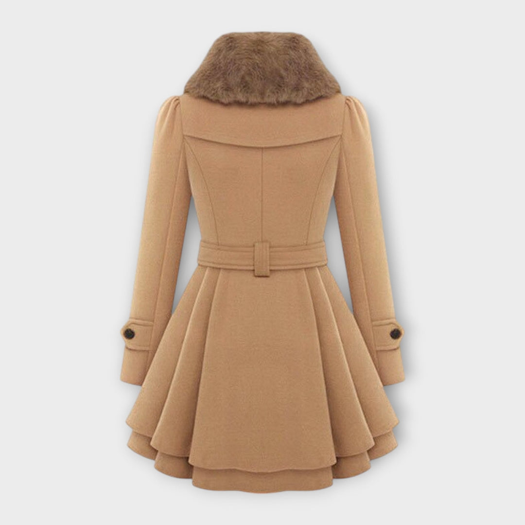 Tess - Elegant Coat with Faux Fur