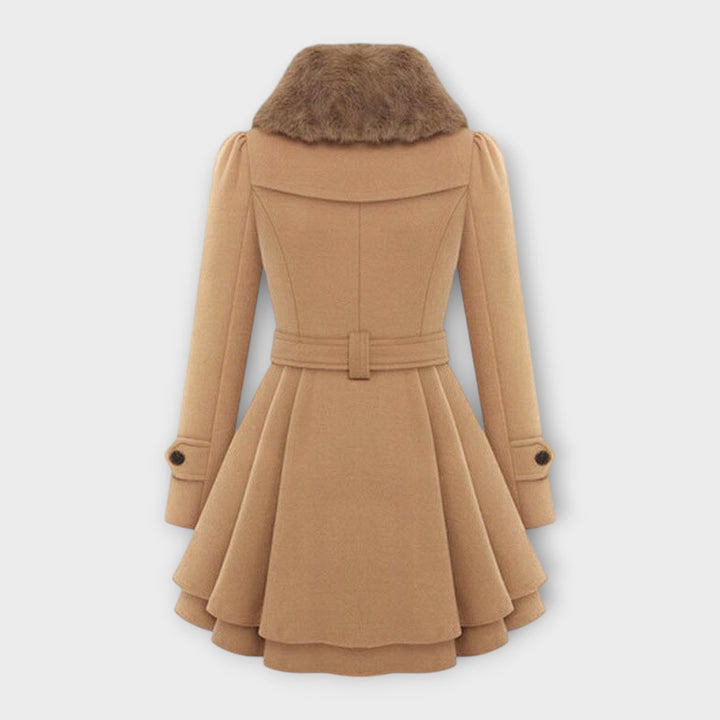 Tess - Elegant Coat with Faux Fur