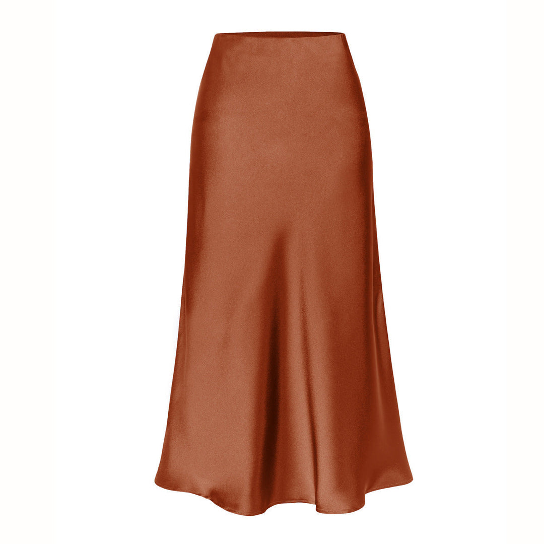 Yasmin | Elegant High Waist Side Slit Midi Skirt