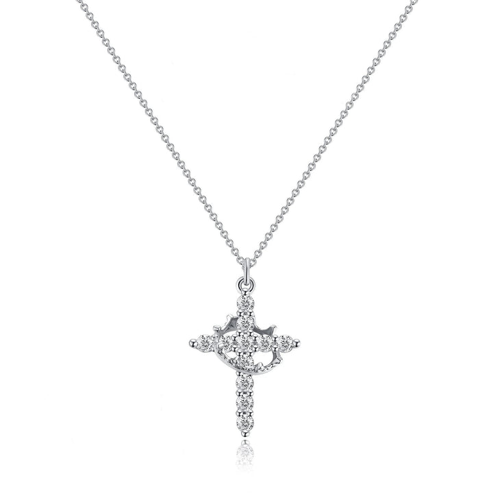 Rachael | Classic Cross & Crown Necklace