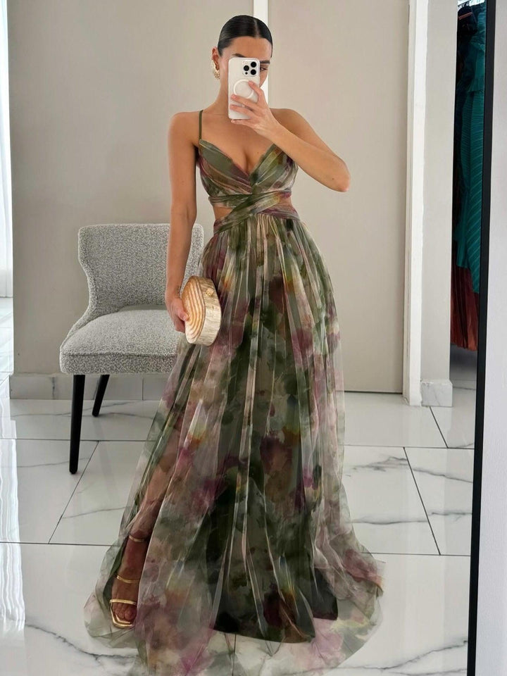 Antonia | Maxi dress floral print with V-neck