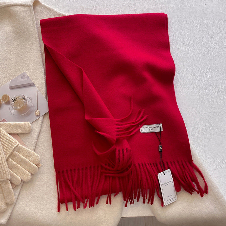 Kiara | Comfy Soft Plain Tassel Scarf Shawls