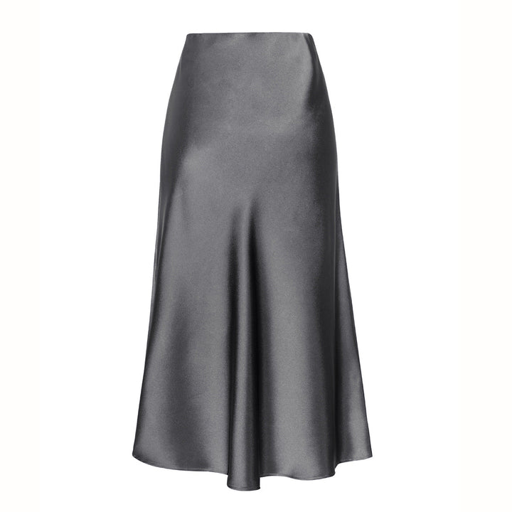 Yasmin | Elegant High Waist Side Slit Midi Skirt