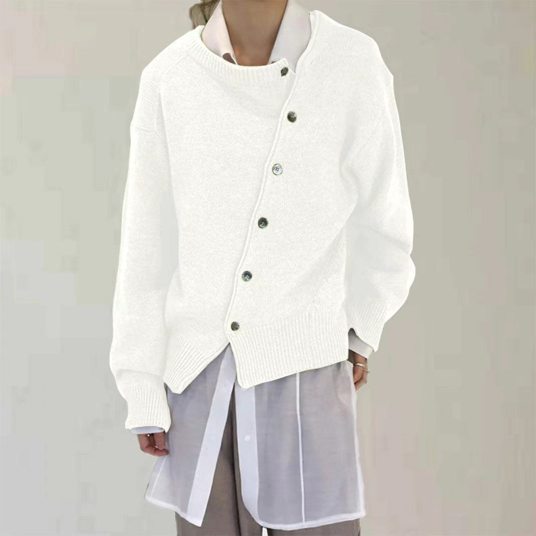 Joanna | Asymmetric Button Cardigan