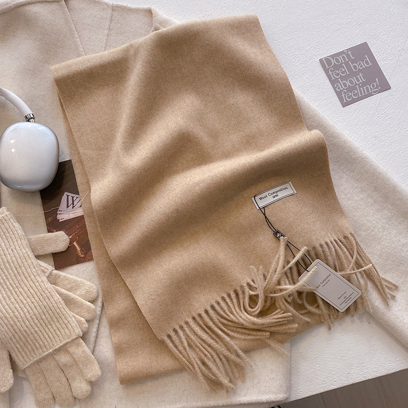 Kiara | Comfy Soft Plain Tassel Scarf Shawls