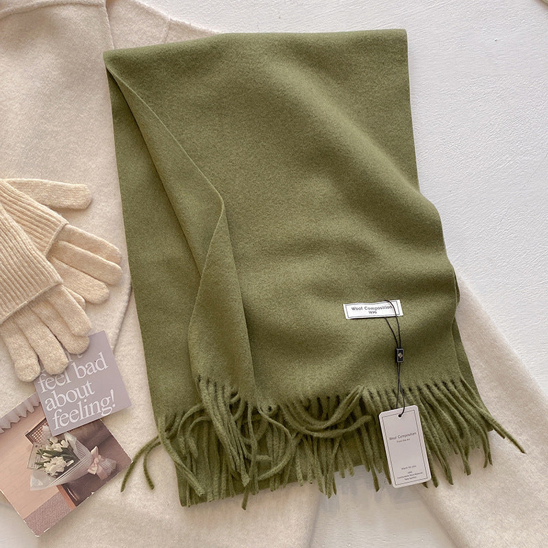 Kiara | Comfy Soft Plain Tassel Scarf Shawls