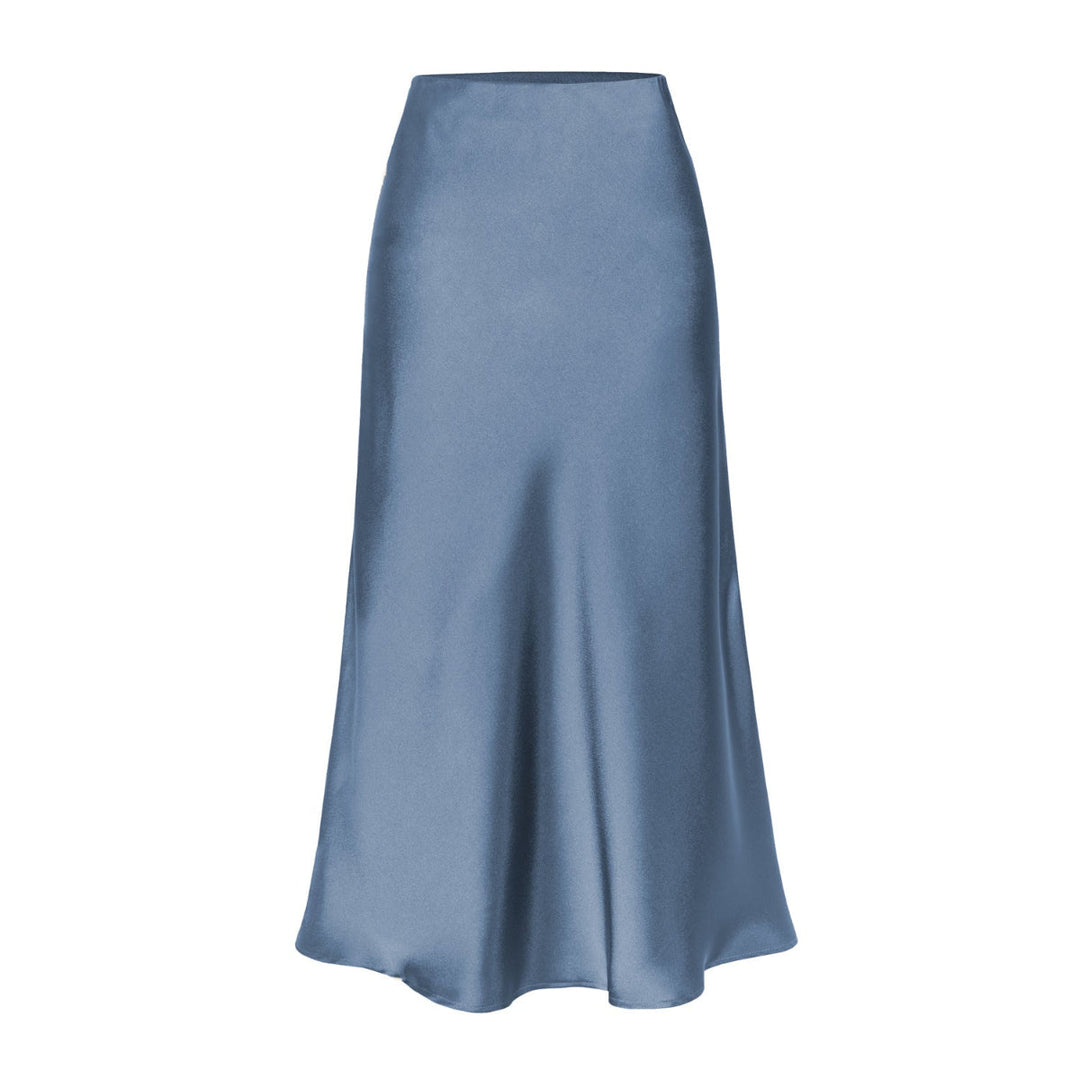 Yasmin | Elegant High Waist Side Slit Midi Skirt