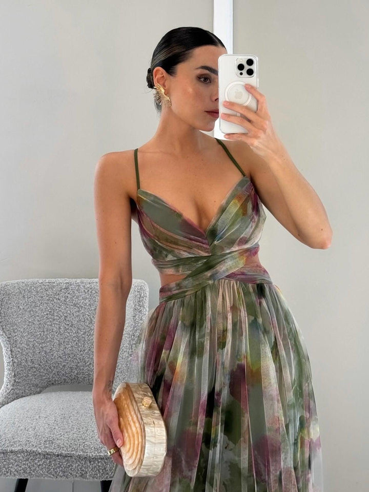 Antonia | Maxi dress floral print with V-neck