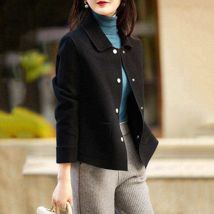 Sabrina | Cosy Button Front Long Sleeve Collared Coat
