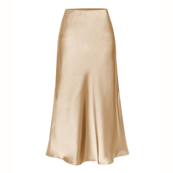 Yasmin | Elegant High Waist Side Slit Midi Skirt