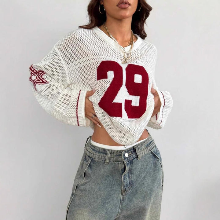 Samantha | Retro Long Sleeve Pullover Sweater