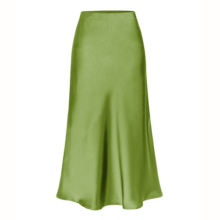 Yasmin | Elegant High Waist Side Slit Midi Skirt